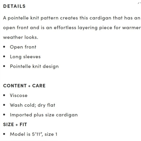 TORRID Fuchsia Pink Pointelle Open Cardigan Size 00 - Picture 14 of 14